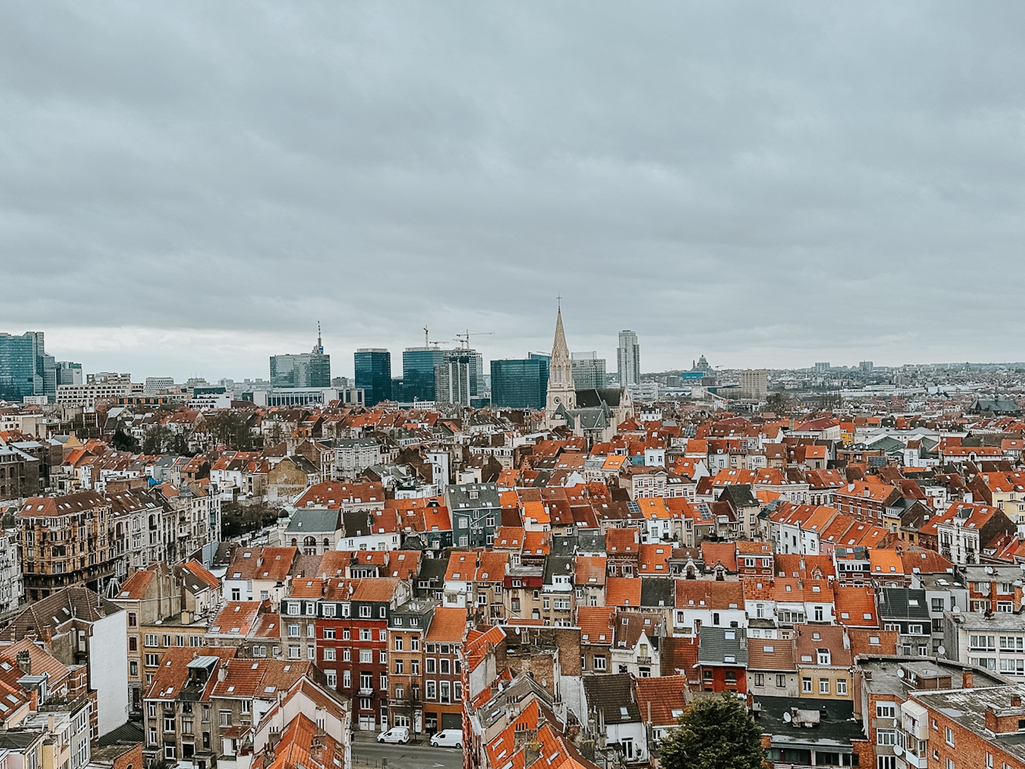 Overview of Brussels skyline