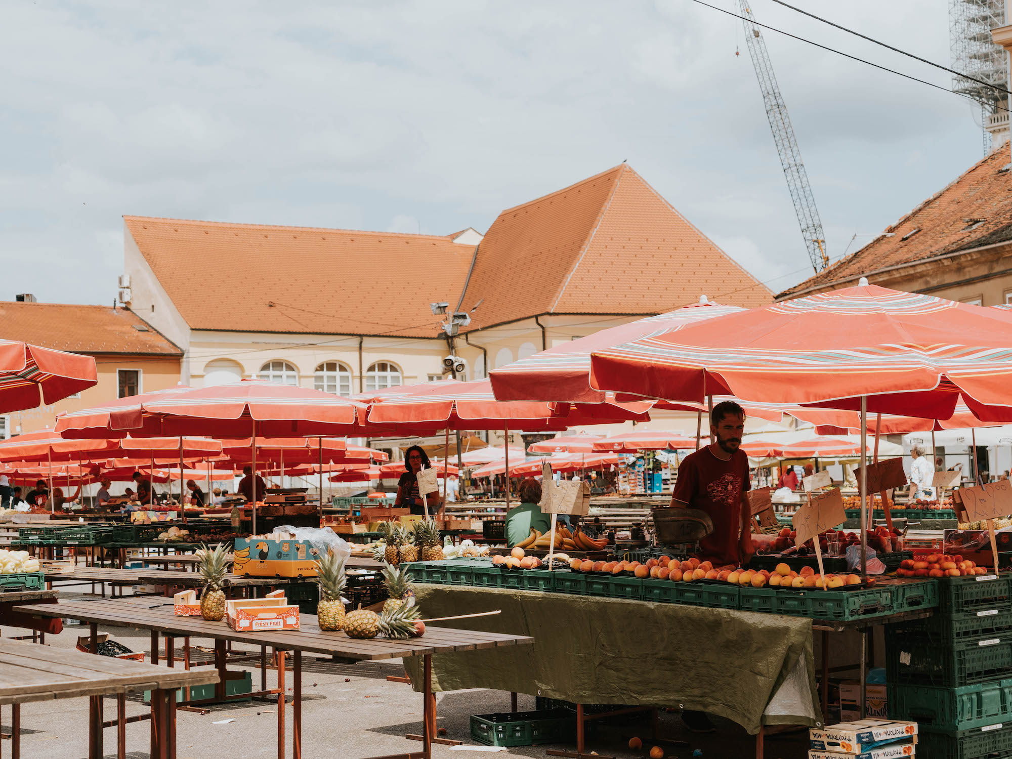 Zagreb’s iconic Dolac Market is a must-visit destination for fresh produce, local delicacies, and authentic Croatian products