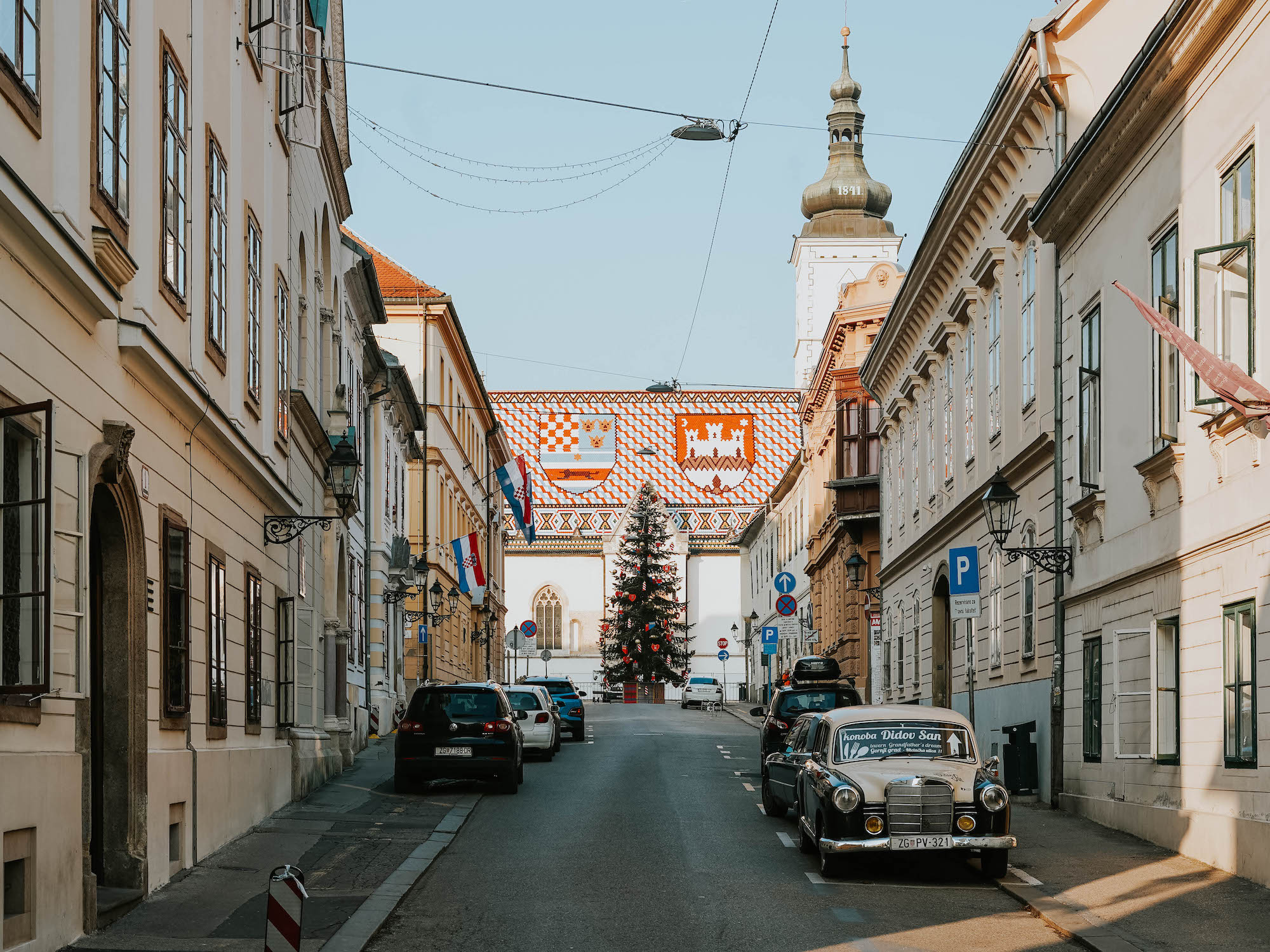The upper town is the older part of Zagreb, Croatia