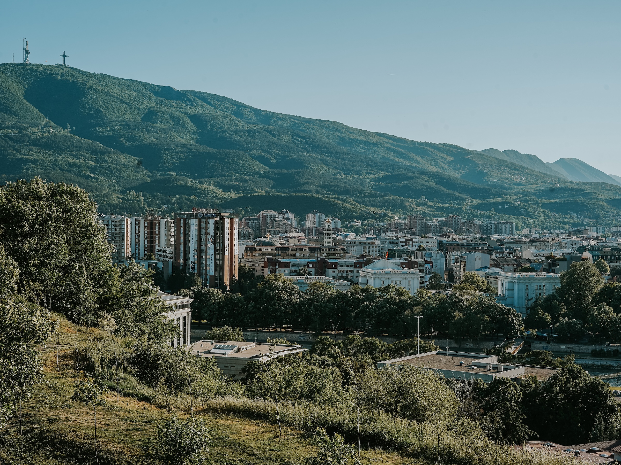 View of Skopje from the mountain top